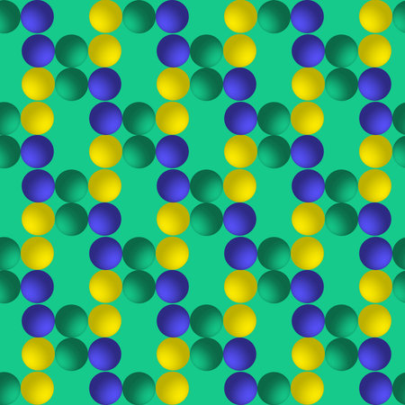 Abstract seamless pattern with many colored balls. Geometric pattern with circles or balls. 3D Colorful Balls, Multicolored Background Template for wallpaper, banner, poster.のイラスト素材
