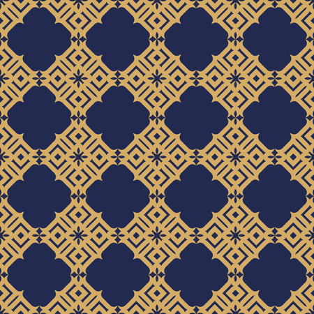 Classic Pattern Ornament, Decorative Seamless Geometric Pattern for Design Wallpaper, Fashion Print, Trendy Decor, Home Textile, Retro Decor Vector Illustration.のイラスト素材