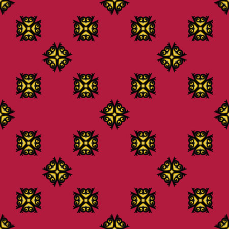 Vector ornamental seamless pattern. Background and wallpaper in ethnic style. Vector illustration can be used for backgrounds, motifs, textile, wallpapers, fabrics, gift wrapping, templates.のイラスト素材