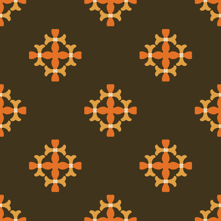 Classic Pattern Ornament, Seamless Geometric Pattern for Design, Wallpaper, Fashion Print, Trendy Decor, Home Textile, Retro Decor. Vector.のイラスト素材