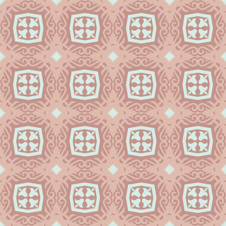 Classic Pattern Ornament, Seamless Geometric Pattern for Design, Wallpaper, Fashion Print, Trendy Decor, Home Textile, Retro Decor. Vector.のイラスト素材