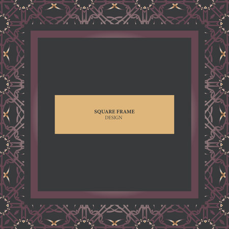 Vector vintage frame. template for design. Place for your text.のイラスト素材