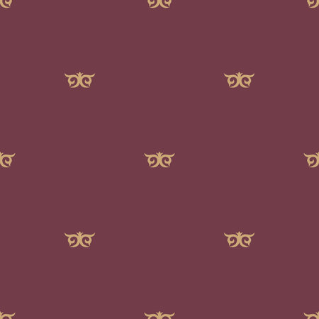 Seamless pattern with bull head in gold color. vector illustration.のイラスト素材