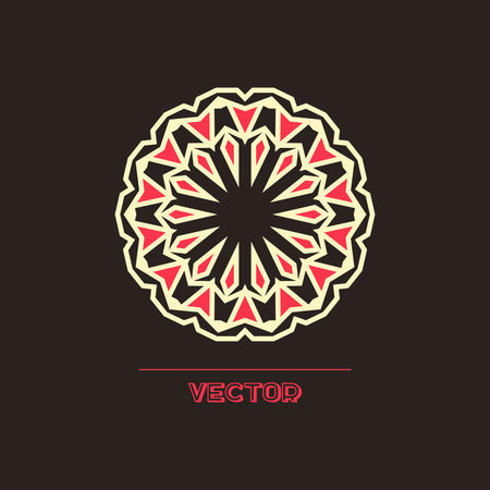 Ornament beautiful card with mandala. Geometric circle element made in vectorのイラスト素材