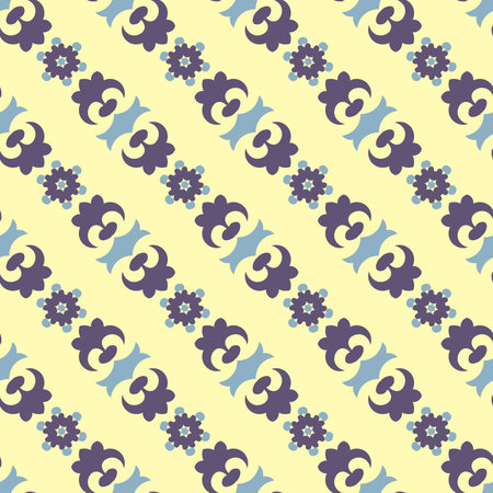 Classic Pattern Ornament. Seamless Geometric Pattern for Design, Wallpaper, Fashion Print, Trendy Decor, Home Textile, Retro Decor. Vector.のイラスト素材