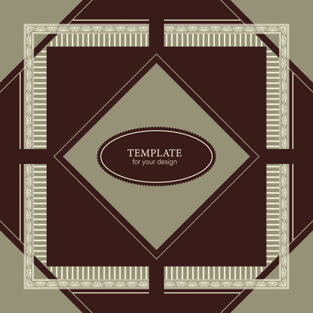 Template for your design. Ornamental elements and motifs of Kazakh, Kyrgyz, Uzbek, national Asian decor for packaging, boxes, banner and print design. nomad style. Vector.のイラスト素材