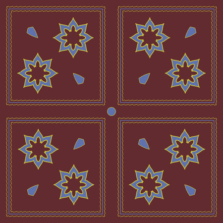 Seamless pattern with geometric ornaments. Vector illustration.のイラスト素材