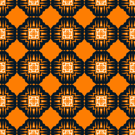 Classic ornament. Decorative seamless pattern with ornamental elements for designer wallpaper, trendy print, trendy decor, home textile, retro decor. Vector.のイラスト素材