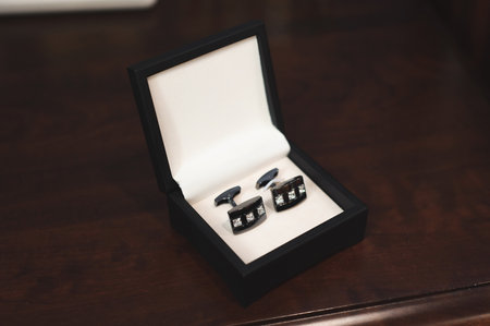 attractive young elegant groom dressed wedding tuxedo costume isの写真素材