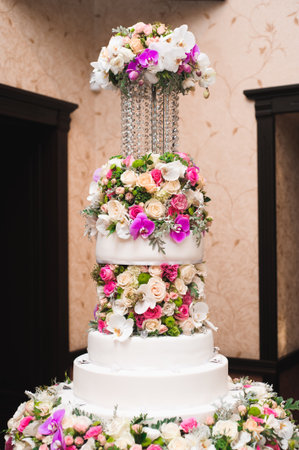 Wedding details - tasty wedding cake dessert.の写真素材