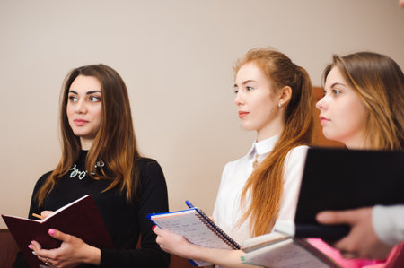 professional makeup teacher training her student girl