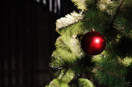 Happy New Year and Merry Christmas decoration card backgroundの写真素材