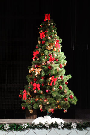 Happy New Year and Merry Christmas decoration card background textureの写真素材