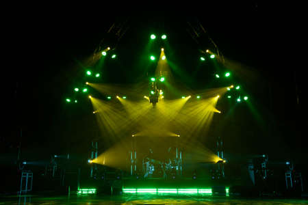 Free stage with lights, lighting devices. on a free srage.