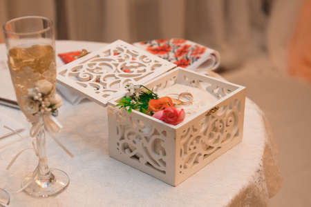wedding ceremony decoration, beautiful wedding decor, flowersの写真素材