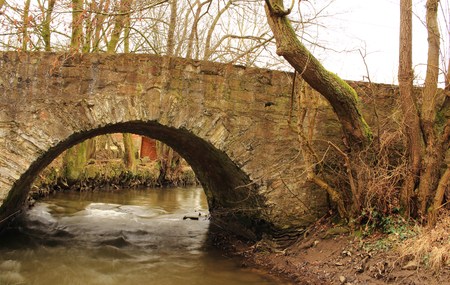 old bridge over the river