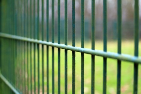 green garden fenceの写真素材
