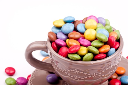 sugar coated chocolateの写真素材