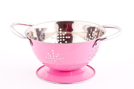 pink colanderの写真素材