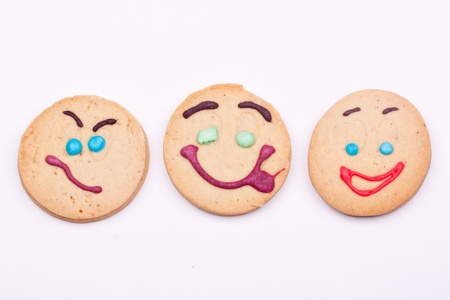 face on cookiesの写真素材