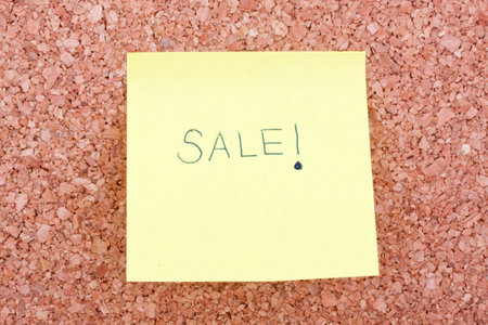 sale writingの写真素材