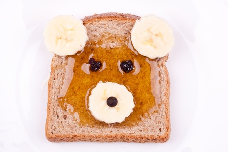 face on bread for breakfast