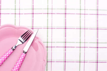 empty plate and fork,knifeの写真素材