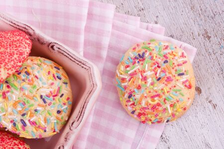 sugar sprinkles cookiesの写真素材
