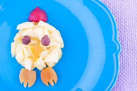 face with fruitsの写真素材