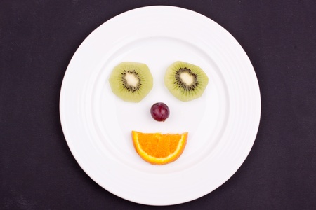 face on fruitsの写真素材