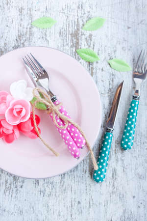 empty plate and fork,knifeの写真素材