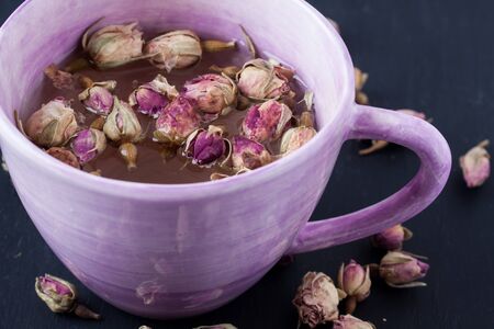 dried rose bud teaの写真素材