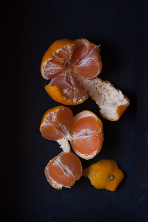 fruits tangerine, mandarin or mandere the fruits still life with styleの写真素材