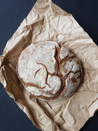 Artisan round breadの写真素材