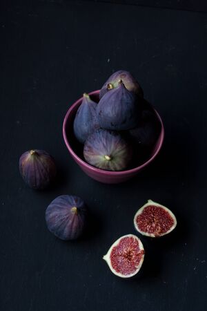 Figs in a black background