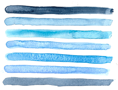hand drawn watercolor brush strokesの写真素材
