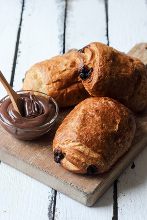 chocolate croiisantの写真素材