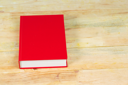 Book on wooden table. Back to school. Copy space.の写真素材