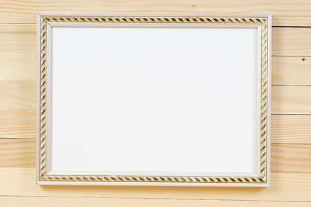 Frame on wooden wall Interior Design Copy space