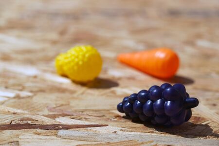 Image of childrens dishes close-up. Copy space. Top view