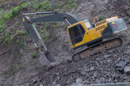 Road construction in mountains Khao kho phetchaboon thailand