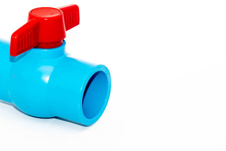 hydrant ball valve on white backgroundの写真素材