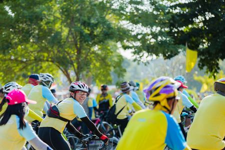 PHETCHABUN, THAILAND - DECEMBER 11, 2015 : Bike for the KingThai event to show respect to King...