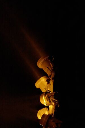 The Stadium Spot-light tower (darck background)の写真素材