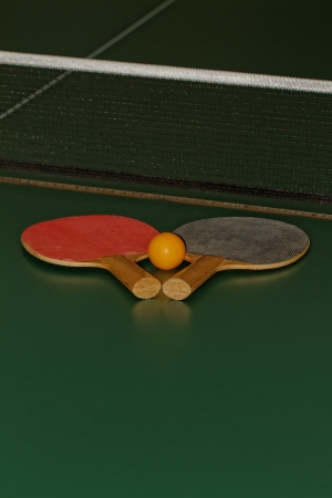 table tennis playing set の写真素材