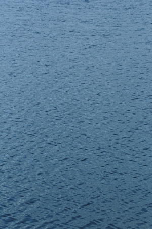 blue water surface on the windの写真素材
