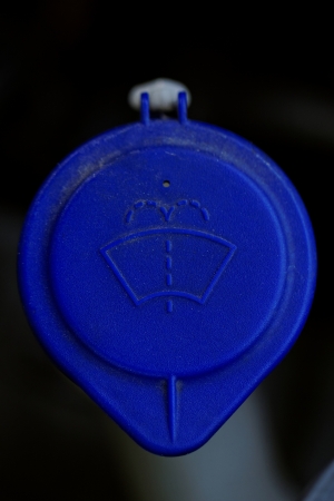 Automobile Maintenance - Windshield Washer Fluid tankの写真素材