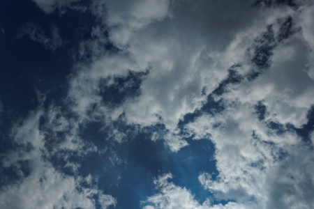 clouds in sunlightの写真素材