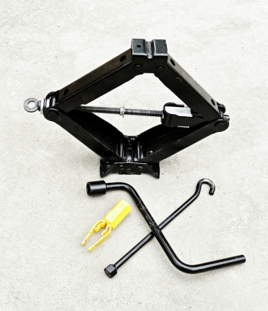 car hand lifter set for tire changingの写真素材