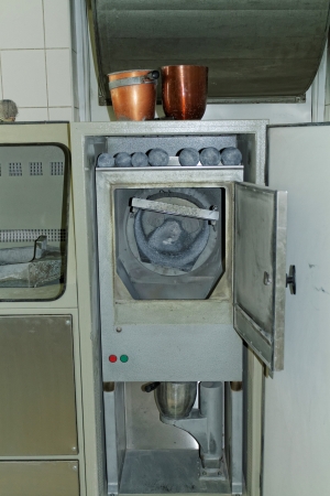 bone grinding industrial equipment in crematoriumの写真素材